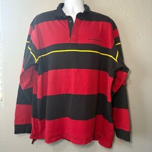 VTG Ralph‎ Lauren Sport Polo Rugby Shirt Mens XXL Elbow Patch Striped